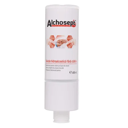 ALCHOSEPT™ – Dezinfectant pentru maini si tegumente 450 ml (cu suport) Klintensiv